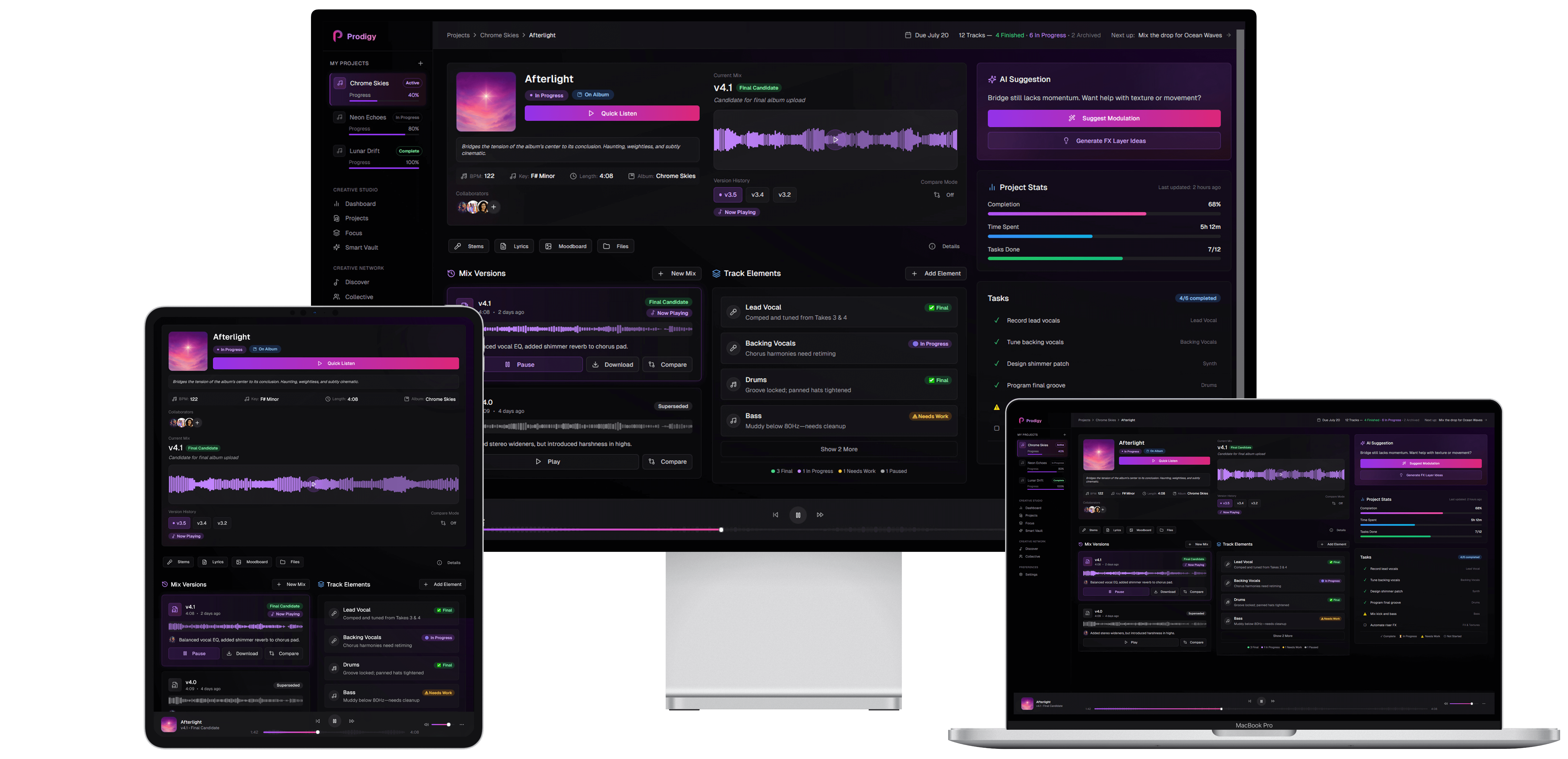 Prodigy running seamlessly across multiple devices